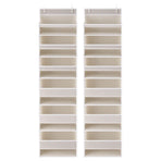 Artiss 2X Over Door Storage Hangers Pantry 6-Tier Organiser Pockets Fabric Beige