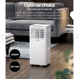 Devanti Portable Air Conditioner 7000BTU Cooling Mobile Fan Cooler Dehumidifier - 45-Degree Angle