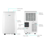 Devanti 12000BTU Portable Air Conditioner Cooling Mobile Fan Cooler Remote 3300W - Rear View