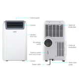 Devanti Portable Air Conditioner WiFi 12000BTU - Side View
