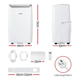 Devanti Portable Air Conditioner Dehumidifier Fan 14000BTU - Side View