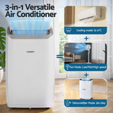 Devanti Portable Air Conditioner Dehumidifier Fan 14000BTU - Top-Down View