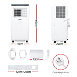3-in-1 Devanti Portable Air Conditioner Dehumidifier Fan 7000BTU - Front View