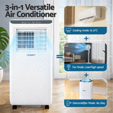 3-in-1 Devanti Portable Air Conditioner Dehumidifier Fan 7000BTU - Top-Down View