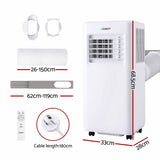 Devanti Portable Air Conditioner 9000 BTU 3-in-1 with Remote Control - Front View