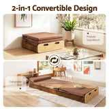 Artiss Folding Kraft Paper Bed Frame with Mattress and Pillow 300kg Capacity 200x60cm - Top-Down View