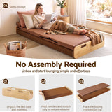Artiss Folding Kraft Paper Bed Frame with Mattress and Pillow 300kg Capacity 200x60cm - 45-Degree Angle