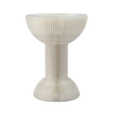 Artiss Paper End Table Honeycomb Coffee Table Foldable Round Bedside Side Table White 40x55cm - Top-Down View