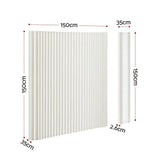 Artiss Paper Room Divider Folding Partition Screen Honeycomb Privacy Screen Freestanding 150cm White - Side View