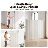 Artiss Paper Room Divider Folding Partition Screen Honeycomb Privacy Screen Freestanding 150cm White - 45-Degree Angle