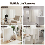 Artiss Paper Room Divider Folding Partition Screen Honeycomb Privacy Screen Freestanding 150cm White - Low Angle
