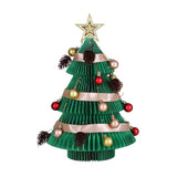 Jingle Jollys Paper Christmas Tree 47CM w/ Star Topper Xmas Decor Tabletop Green DIY Ornament Set - Front View