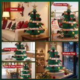 Jingle Jollys Paper Christmas Tree 47CM w/ Star Topper Xmas Decor Tabletop Green DIY Ornament Set - Extra Image