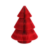 Jingle Jollys Paper Christmas Tree 47CM w/ Star Topper Xmas Decoration Tabletop Red DIY Ornament Set - Top-Down View