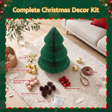 Jingle Jollys Paper Christmas Tree 61CM w/ Star Topper Xmas Decor Tabletop Green DIY Ornament Set - Extra Image