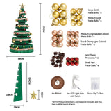 Jingle Jollys Paper Christmas Tree 111CM w/ Star Topper LEDs Xmas Decorations Kit Home Office Green - Side View