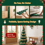 Jingle Jollys 47cm&111cm Christmas Tree Decoration Foldable Xmas Paper Tree