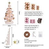 Jingle Jollys Paper Christmas Tree 114CM w/ Star Topper LEDs Xmas Decorations Kit Home Office White - Side View