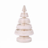 Jingle Jollys Paper Christmas Tree 114CM w/ Star Topper LEDs Xmas Decorations Kit Home Office White - Top-Down View