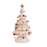 Jingle Jollys Paper Christmas Tree 114CM w/ Star Topper LEDs Xmas Decorations Kit Home Office White - 45-Degree Angle