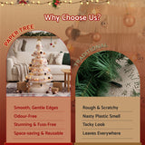 Jingle Jollys Paper Christmas Tree 114CM w/ Star Topper LEDs Xmas Decorations Kit Home Office White - Close-Up Angle