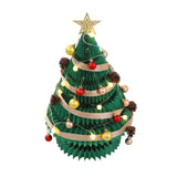 Jingle Jollys Paper Christmas Tree 62CM w/ Star Topper LEDs Xmas Decorations Kit Home Office Green - Side View
