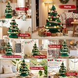 Jingle Jollys Paper Christmas Tree 62CM w/ Star Topper LEDs Xmas Decorations Kit Home Office Green - Extra Image