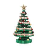 Jingle Jollys Paper Christmas Tree 87CM w/ Star Topper LEDs Xmas Decorations Kit Home Office Green - 45-Degree Angle