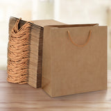 100-Piece Reusable Kraft Paper Gift and Shopping Bags - Durable Brown Packing Solution - 45-Degree Angle