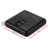 10000mAh Fast Charge Portable Power Bank with PD22.5W Quick Charging for Phones - Black - Front View