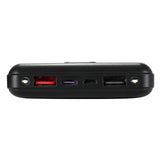 10000mAh Fast Charge Portable Power Bank with PD22.5W Quick Charging for Phones - Black - Side View
