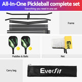 Everfit 10ft Portable Pickle Ball Net Adjustable Multi-Sport for Badminton Tennis Pickleball Volleyball - Rear View