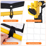 Everfit Pickleball Net Rebounder Portable Training Practice 6FT Black Yellow - Low Angle
