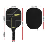 Everfit 2PCS Pickleball Paddles Set Outdoor Pickle Balls Rackets with Cover Bag Training - Front View