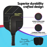 Everfit 2PCS Pickleball Paddles Set Outdoor Pickle Balls Rackets with Cover Bag Training - 45-Degree Angle