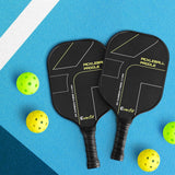Everfit 2PCS Pickleball Paddles Set Outdoor Pickle Balls Rackets with Cover Bag Training - Close-Up Angle