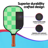 Everfit Pickleball Paddle Set Fiberglass with Balls Bag Tournament Kit 2PCS Pickle Balls Rackets - 45-Degree Angle