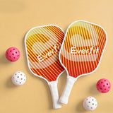 Everfit Pickleball Paddle Set Fibreglass Racquet Honeycomb Core With Bag Orange - Close-Up Angle