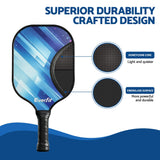 Everfit Pickleball Paddle Set Fibreglass Racquet Honeycomb Core With Bag - 45-Degree Angle