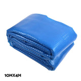 Aquabuddy Pool Cover 500 Micron 10x4m Blue Swimming Pool Solar Blanket 4m Roller - Side View