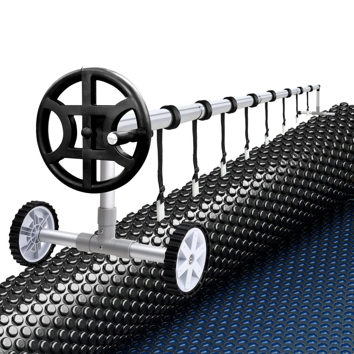 Aqua Buddy Pool Cover 600 Micron 10x4m w/ Roller 4m Swimming Pools Black Solar Blanket