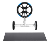 Aqua Buddy Pool Cover 600 Micron 10x4m w/ Roller 5.55m Black Solar Blanket - Side View