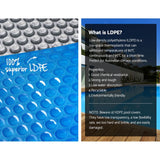 Aquabuddy Pool Cover 500 Micron 10.5x4.2m Swimming Pool Solar Blanket 5.5m Blue Roller - 45-Degree Angle