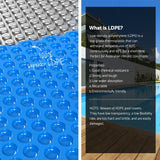 Aqua Buddy Pool Cover 600 Micron Solar Heat Blanket LDPE 10.5x4.2m w/ 5.55m Roller - Rear View