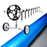 Aquabuddy Pool Cover 500 Micron 11x4.8m Silver Swimming Pool Solar Blanket 5.5m Roller - Close-Up Angle