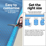 Aqua Buddy Pool Cover 600 Micron 11x4.8m Swimming Pool Solar Blanket Blue Black - Rear View