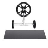 Aqua Buddy Pool Cover 600 Micron 11x4.8m w/ Roller 5.55m Swimming Pools Black Solar Blanket - Side View