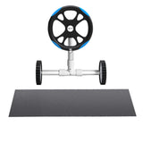 Aqua Buddy Pool Cover 600 Micron 11x4.8m w/ Roller 5.55m Black Solar Blanket - Side View