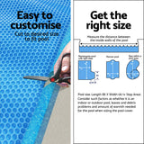Aqua Buddy Pool Cover 600 Micron 11x6.2m Swimming Pool Solar Blanket Blue Silver - Rear View