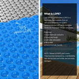 Aqua Buddy Pool Cover 600 Micron 11x6.2m w/ Roller 6.55m Swimming Pools Solar Blanket - Rear View